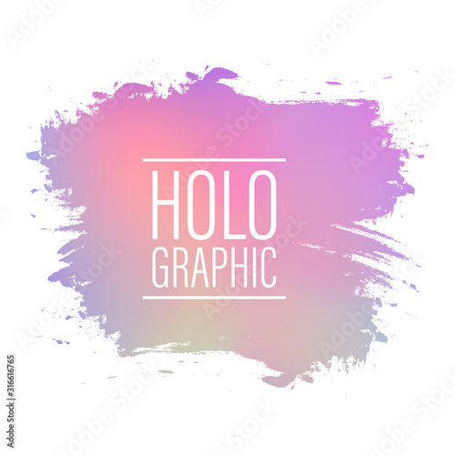 Blurry abstract iridescent holographic foil background. Vector stock illustration.