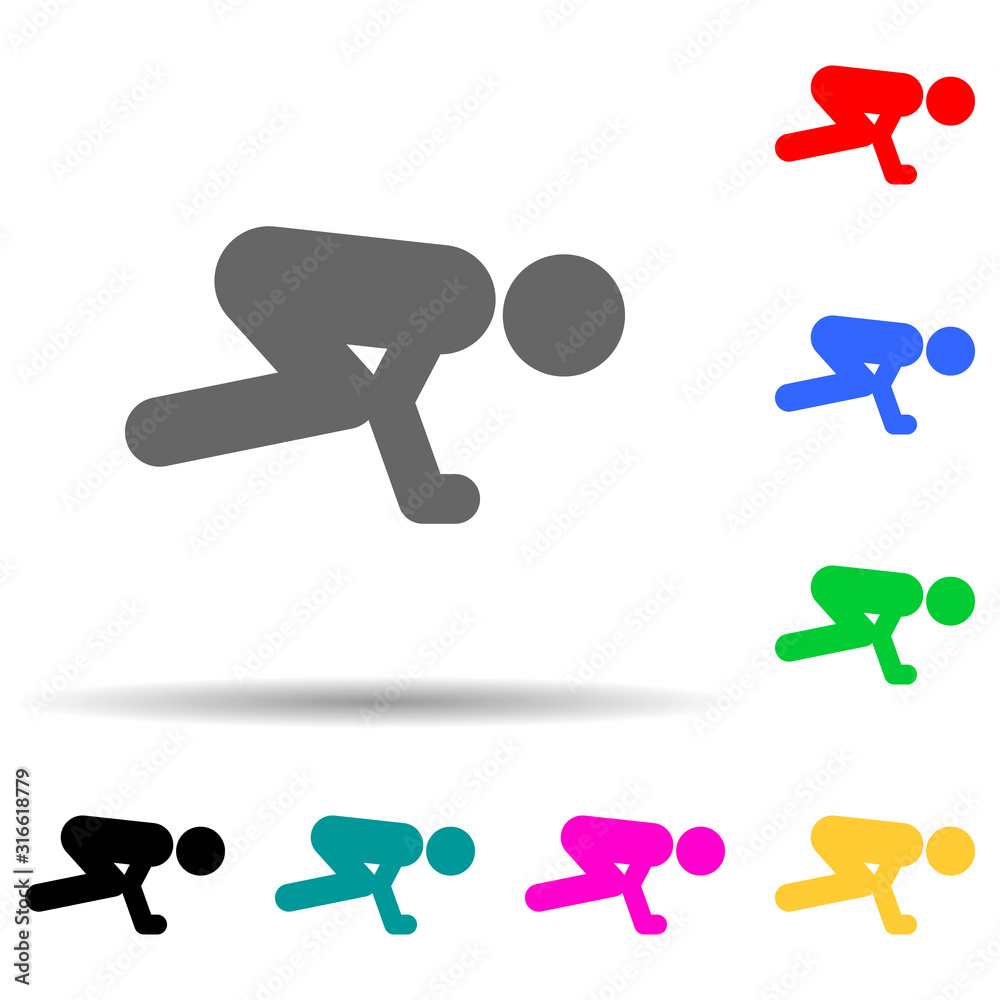 Handastand, yoga multi color style icon. Simple glyph, flat vector of yoga icons for ui and ux, website or mobile application Handastand, yoga multi color style icon. Simple glyph, flat vector of yoga icons for ui and ux, website or mobile application