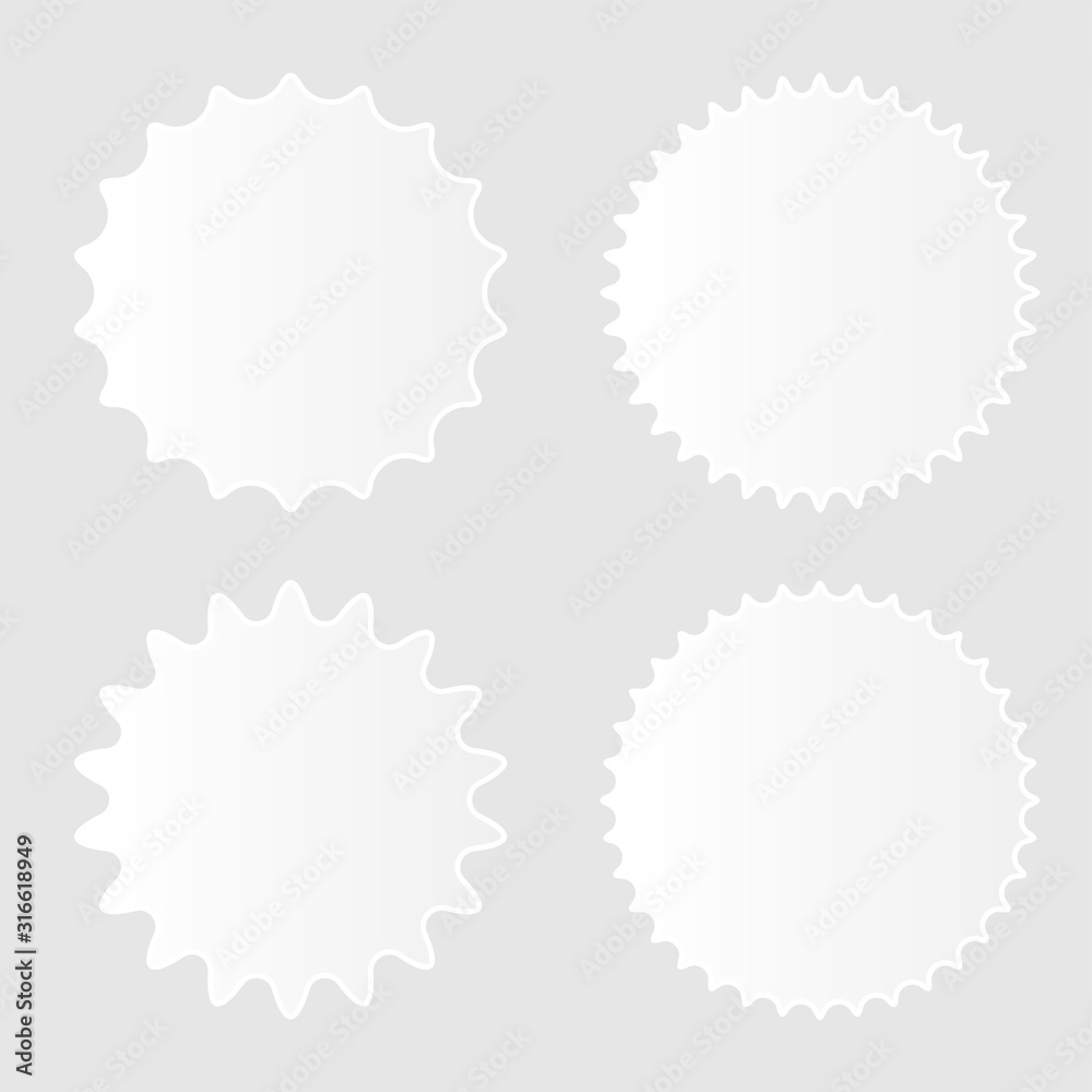 star burst isolated set white background vector star burst isolated set white background vector