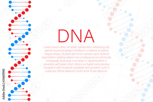 DNA strand symbol. DNA genetics. vector stock illustration.