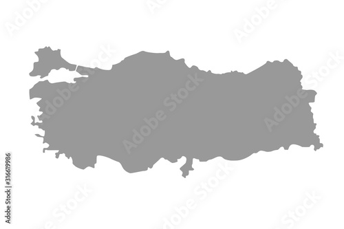 turkish map isolated concept white background vector