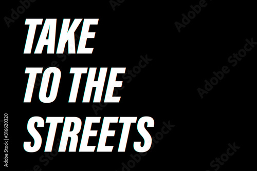 take the streers concept black background vector illustration