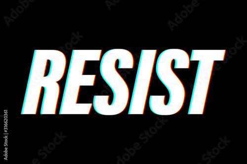 protest fight resist concept black background vector