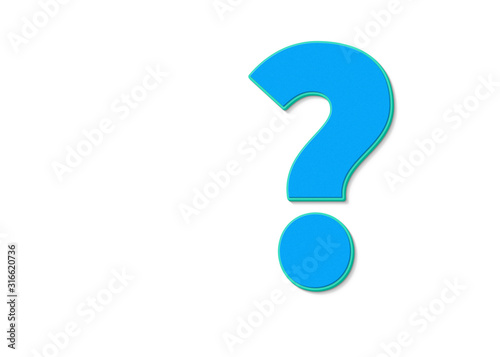 question mark on white background