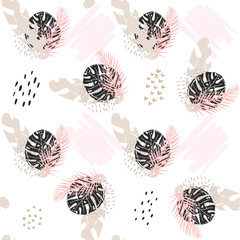 Sierkussen Tropische bladerprint patronen Tropische flora met goudglitter motief  © Tolchik