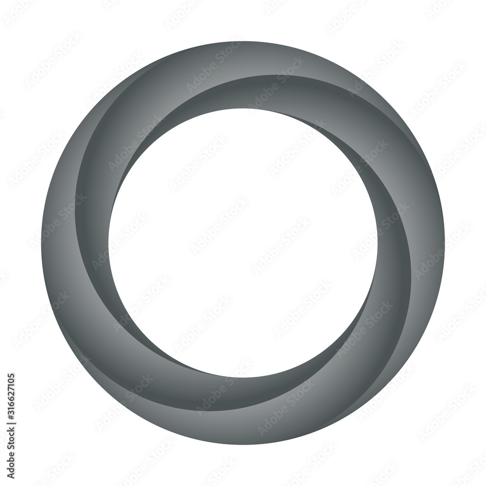 Black ring design. Orbit icon. Vector illustration - obrazy, fototapety, plakaty 