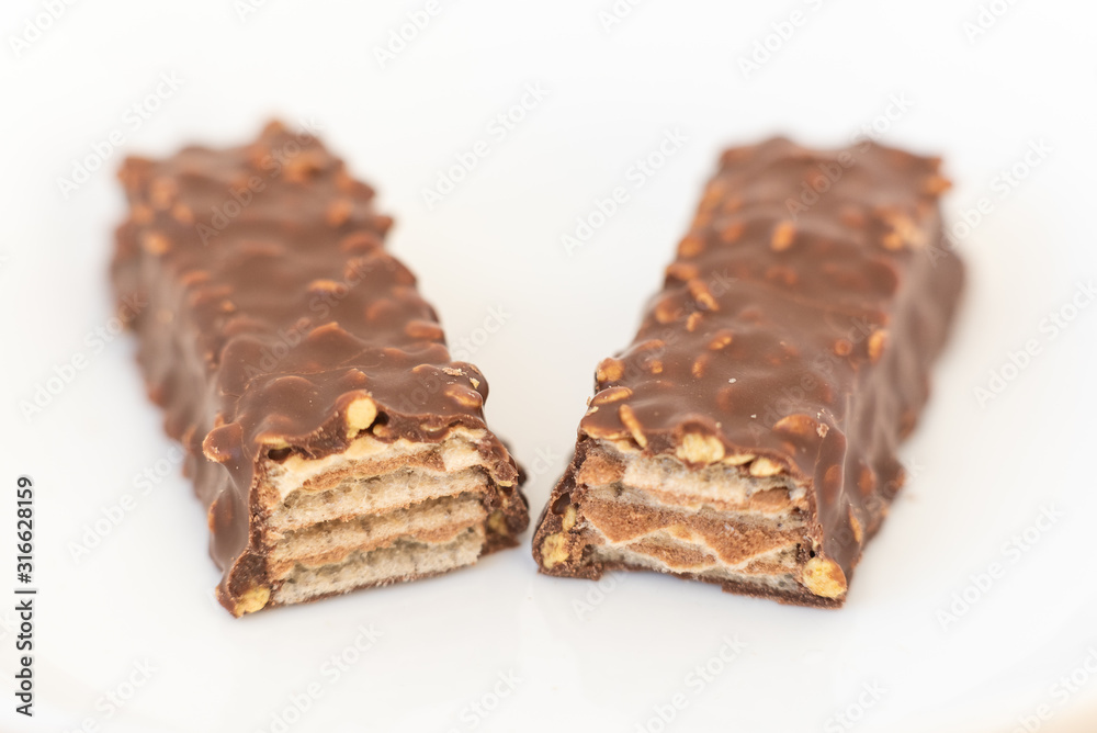 chocolate bar on white background chocolate bar on white background