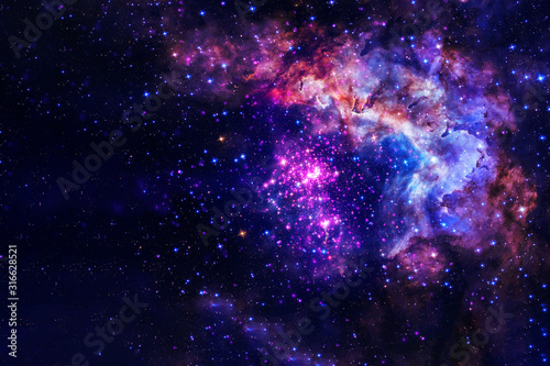 Fototapeta Naklejka Na Ścianę i Meble -  Deep space, distant galaxy with stars. Elements of this image were furnished by NASA.