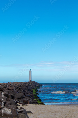 The Mampituba Lighthouse located in the city of Torres, in the state of Rio Grande do Sul