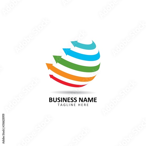 Arrows business vector illustration icon Logo Template