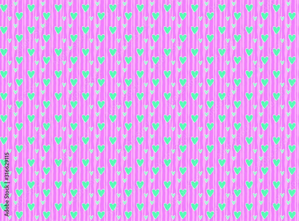 Trendy Color Seamless Heart Pattern Trendy Color Seamless Heart Pattern