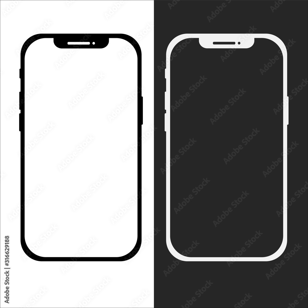 Smartphone mockup set. Easy place image into screen. Vector illustration for printing and web element. Smartphone mockup set. Easy place image into screen. Vector illustration for printing and web element.