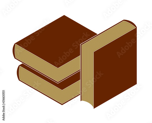 Books 3d isometric vector i...