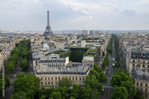 The Eiffel Tower seen from Arc de Triomphe, Paris, France © Marcin Rogozinski