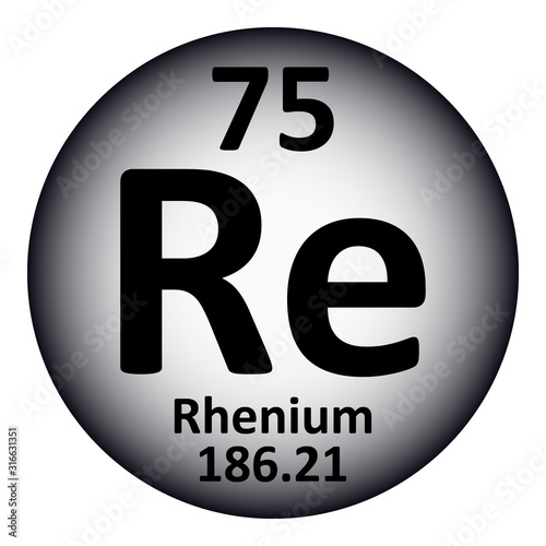 Periodic table element rhenium icon.