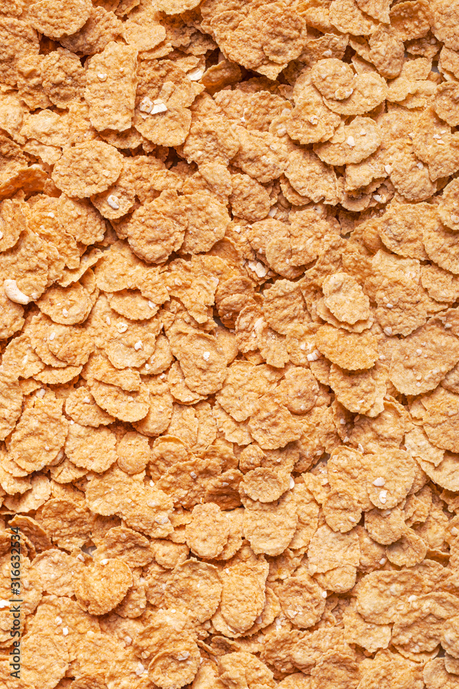 Oat flakes heap, top view Oat flakes heap, top view