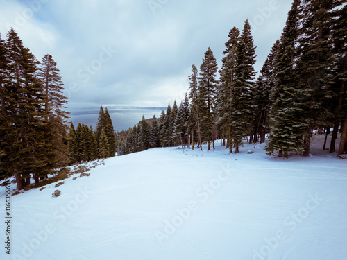 Ski slope in Lake Tahoe