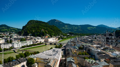 City in the mountains. Austria. Salzburg