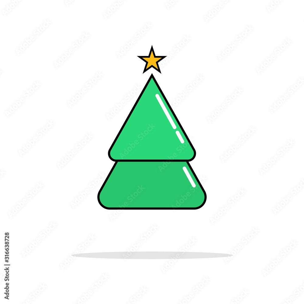 christmas tree icon design vector illustration