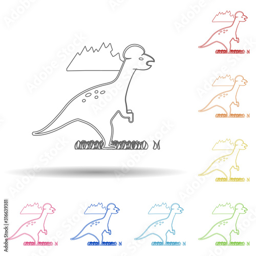 Tyrannosaurus cartoon icon. Element of jurassic period icon for mobile concept and web apps. Color cartoon tyrannosaurus icon can be used for web and mobile
