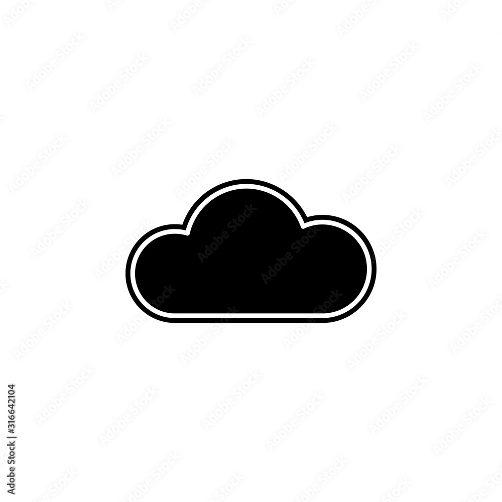 cloud icon. Simple glyph, flat vector of camping icons for ui and ux, website or mobile application cloud icon. Simple glyph, flat vector of camping icons for ui and ux, website or mobile application