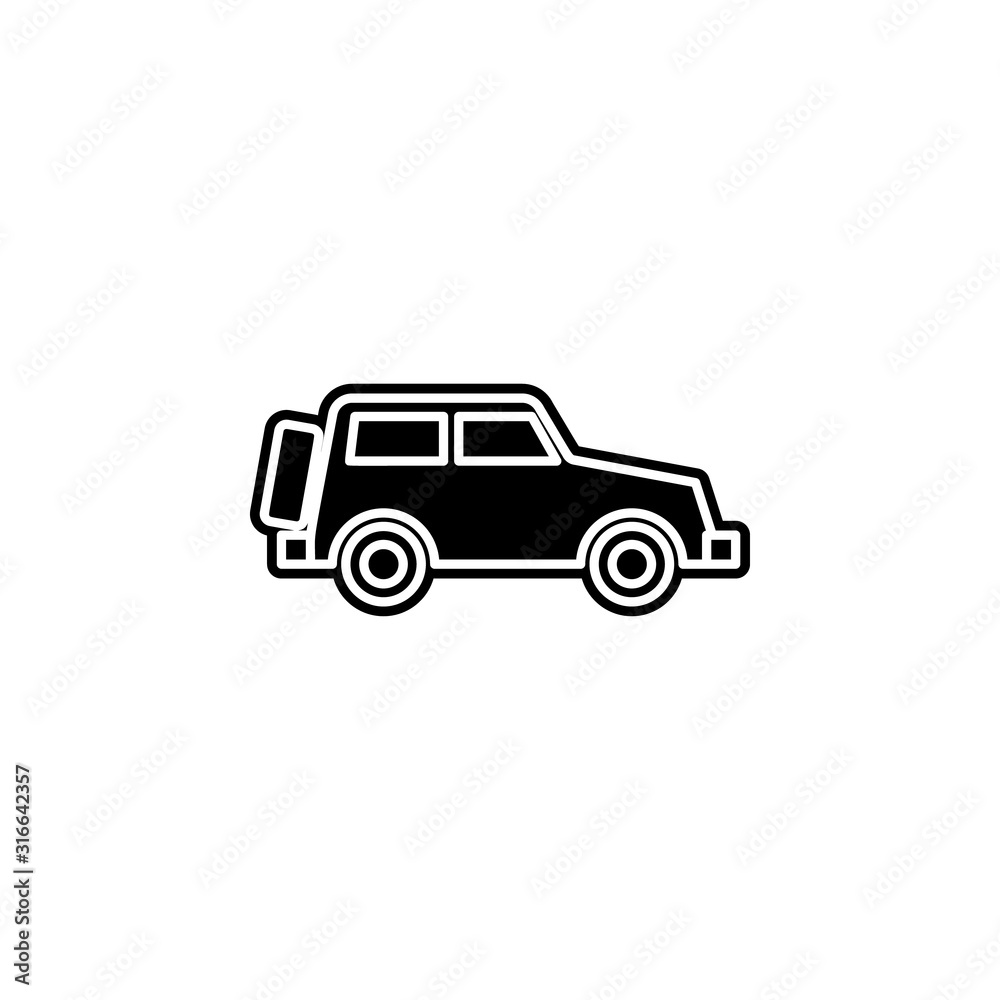 car for travel icon. Simple glyph, flat vector of camping icons for ui and ux, website or mobile application