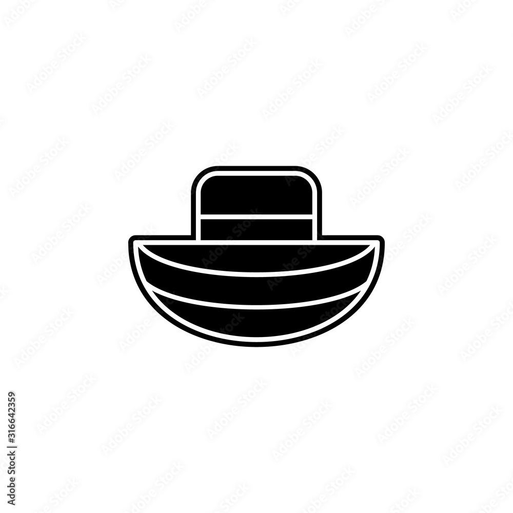 a boat icon. Simple glyph, flat vector of camping icons for ui and ux, website or mobile application