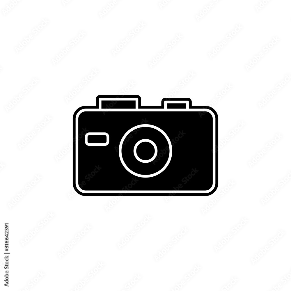 camera icon. Simple glyph, flat vector of camping icons for ui and ux, website or mobile application