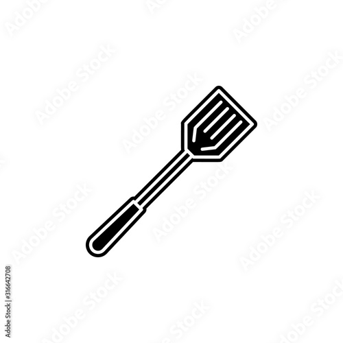 a shovel for a barbecue icon. Simple glyph, flat vector of camping icons for ui and ux, website or mobile application