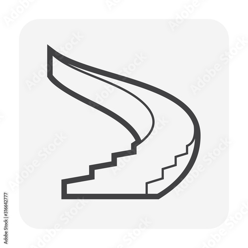 stair icon black
