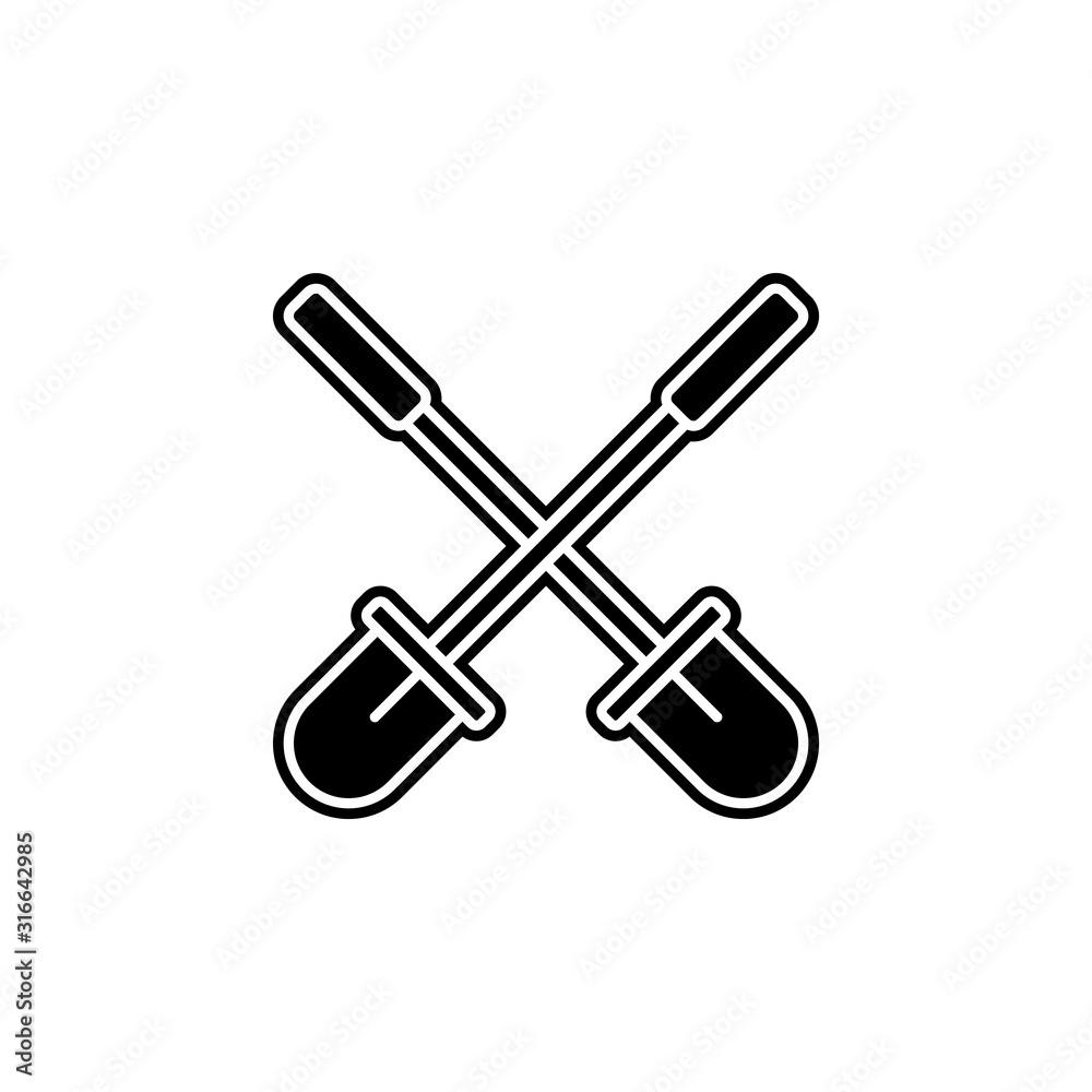 shoulder blades icon. Simple glyph, flat vector of camping icons for ui and ux, website or mobile application