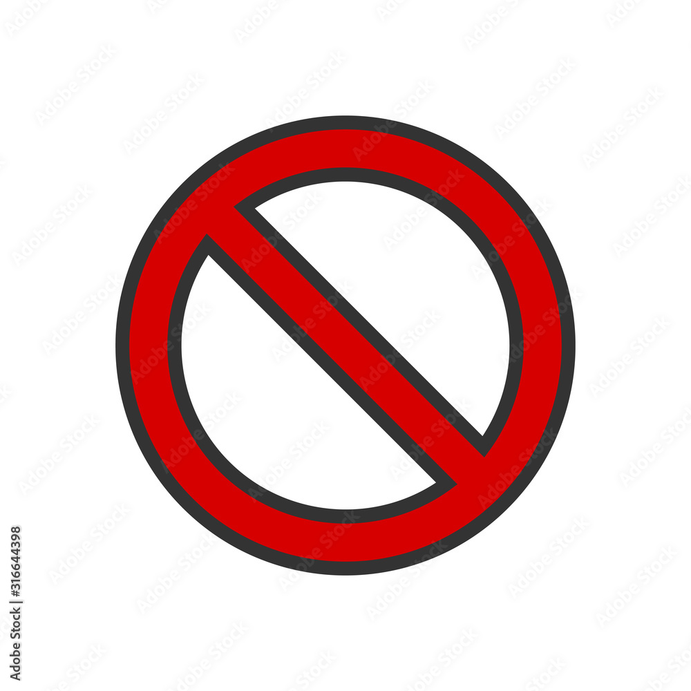 Prohibition symbol icon vector illustration EPS 10 Prohibition symbol icon vector illustration EPS 10