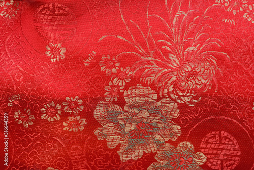 chinese floral pattern fabric