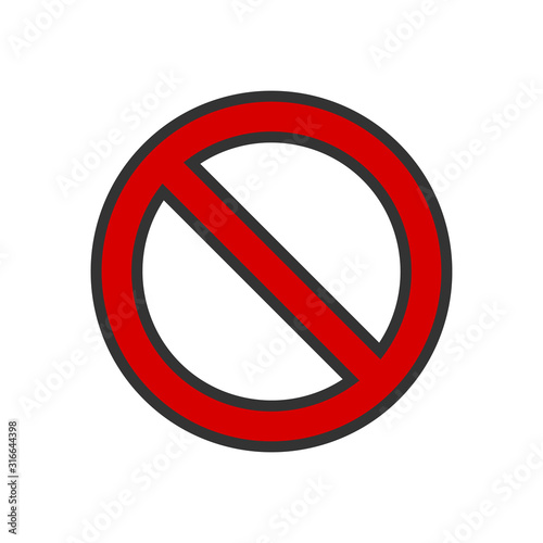 Prohibition symbol icon vector illustration EPS 10 Free Download Prohibition symbol icon vector illustration EPS 10 - GFXLoad