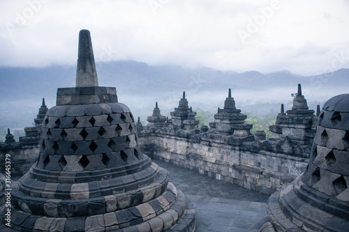Tempel Borobodur auf Java in Indonesien