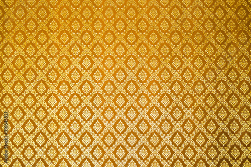 seamless pattern golden pattern in temple thailand