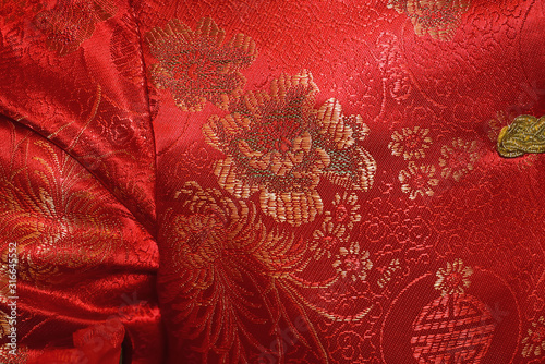 chinese floral pattern fabric