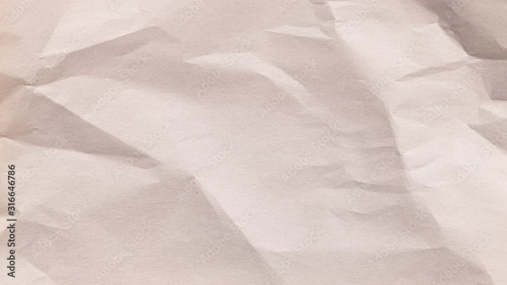 Pulp Paper Crumpled Texture. Animated loop for backgrounds or overlaying as foreground filters to grunge up titles, motion graphics, or give footage an old worn or textured look with animated grainy a