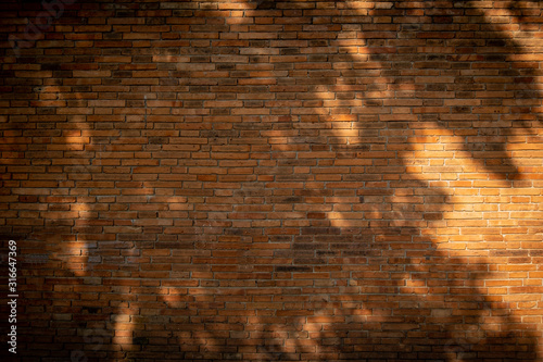 brick wall of red wide panorama Background of old vintage brick wall.