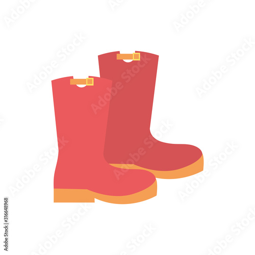 rubber boots farm shoes icons