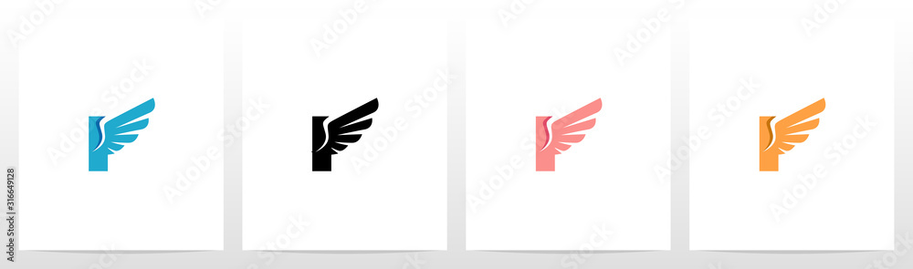 Wings On Letter Logo Design I