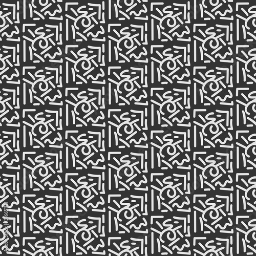 Abstract geometric background. Seamless pattern. Colors: black and white. Background image in a modern style for your design. Vector.
