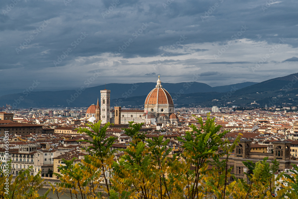 Florence Cityscape from Park