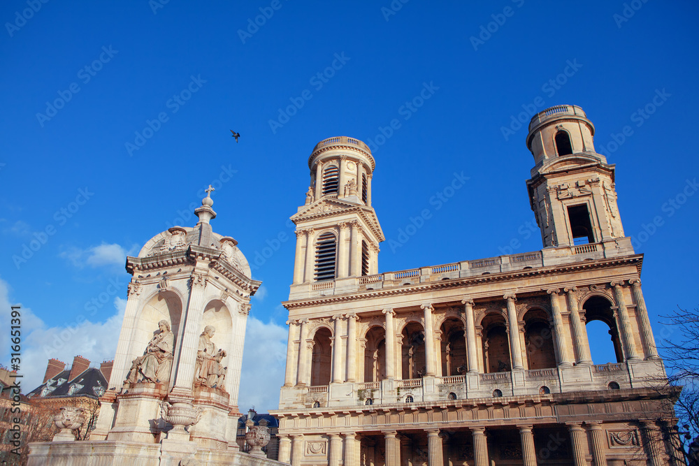 Church Saint Sulpice in Paris 