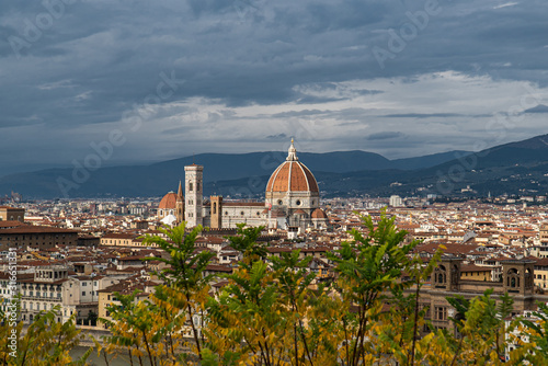 Florence Cityscape from Park