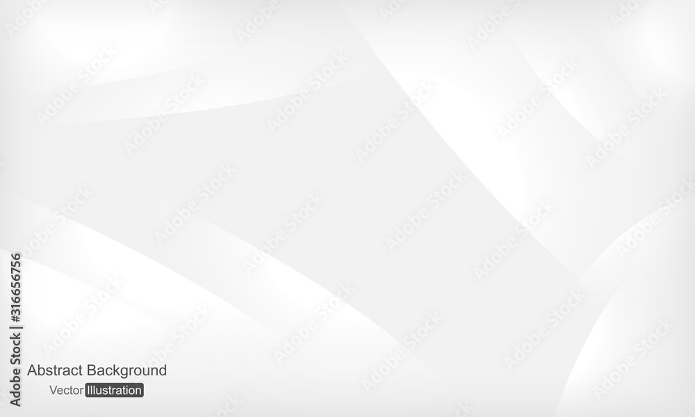 Fototapeta premium Abstract white and gray gradient background. Modern geometric technology design. Vector illustration.