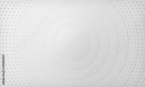 Abstract white and gray gradient background. Texture with halftone dots design background. Modern vector design template.