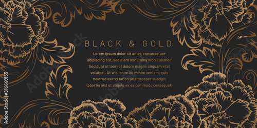 Black and Gold Background