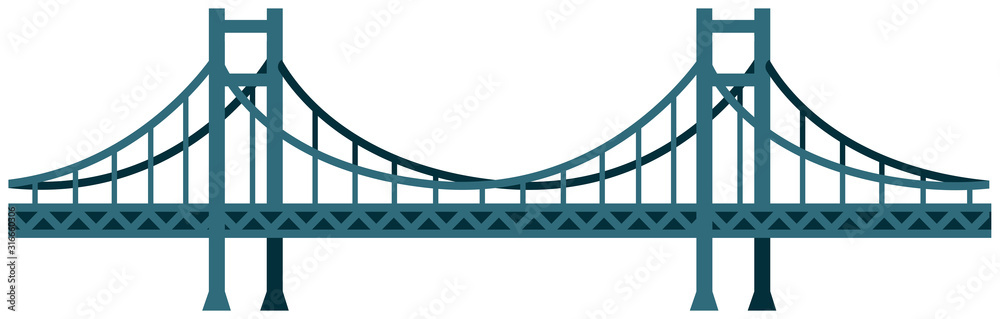 Valokuva Seamless bridge vector illustration / blue