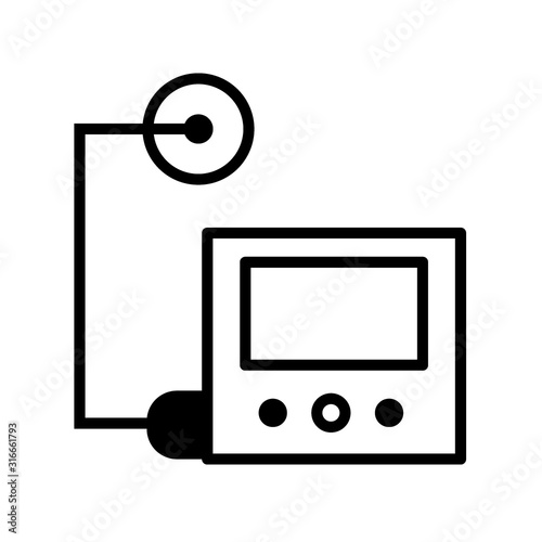 Diabetes and blood sugar measurement line icons. Diabetes disease icons set, glucose monitoring life. Collection modern infographic logo and pictogram.
